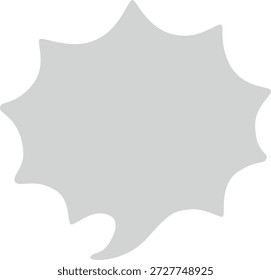 Grey starburst shape ideal for attention grabbers, posters, and kid-friendly digital illustration templates.