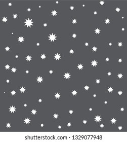 Grey stars basic luxury pattern vector