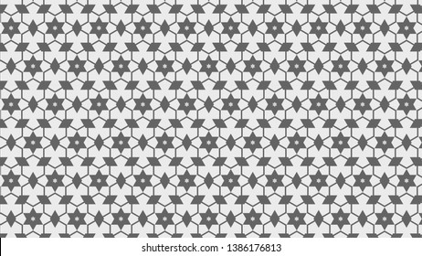 Grey Stars Pattern Vector Illustration