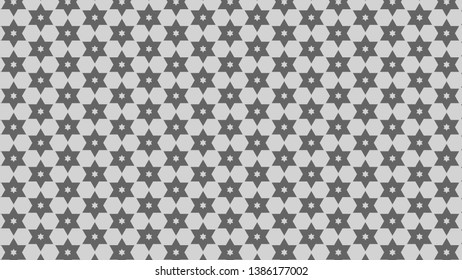 Grey Stars Pattern Vector Illustration