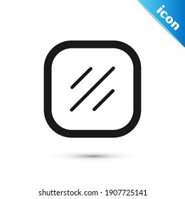 Icono de carne de filete gris aislado en fondo blanco.  Vector