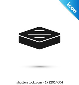 Grey Steak meat icon isolated on white background.  Vector