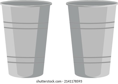 Grey steel glasses, illustration, vector on a white background.