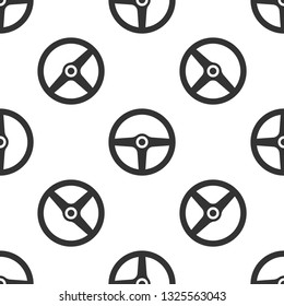 Grey Steering wheel icon isolated seamless pattern on white background. Car wheel icon. Vector Illustration