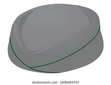Grey  stewardess hat. vector illustration