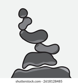 grey stone poster balance harmony stack