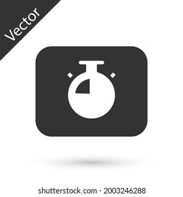 Grey Stopwatch icon isolated on white background. Time timer sign. Chronometer sign.  Vector