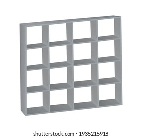 Grey storage rack. vector illustration