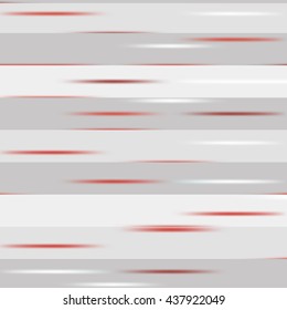 Grey striped pattern with red speckles. Vector seamless
