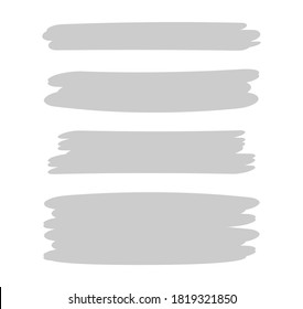 grey stripes brush paint for scribble marker, brushstroke painting grey pastel soft color, gray watercolor brush art, paintbrush gray strip paint, vector