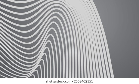 Fundo de padrão abstrato de onda de listras cinzentas para estilo de tela de fundo ou tela