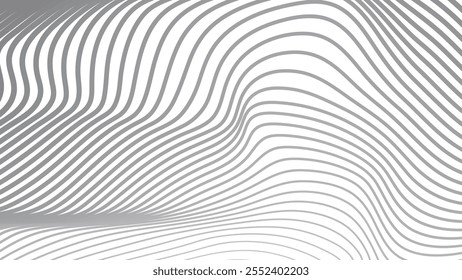 Grey stripes line wave abstract pattern background for backdrop or fabric style