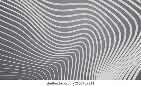 Fondo abstracto de la onda de la línea de rayas grises para el telón de fondo o estilo de la tela