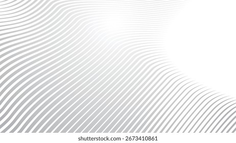 Rayas grises Línea Onda Fondo Abstractas Patrón geométrico moderno Diseño de Vector de textura mínima