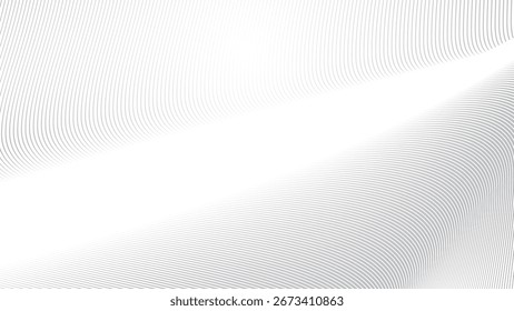 Rayas grises Línea Onda Fondo Abstractas Patrón geométrico moderno Diseño de Vector de textura mínima