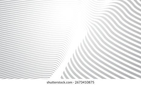 Rayas grises Línea Onda Fondo Abstractas Patrón geométrico moderno Diseño de Vector de textura mínima