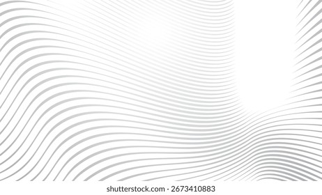 Rayas grises Línea Onda Fondo Abstractas Patrón geométrico moderno Diseño de Vector de textura mínima