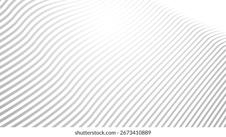 Rayas grises Línea Onda Fondo Abstractas Patrón geométrico moderno Diseño de Vector de textura mínima