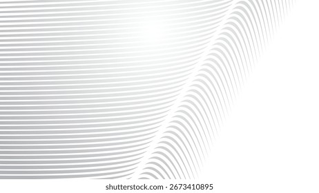 Rayas grises Línea Onda Fondo Abstractas Patrón geométrico moderno Diseño de Vector de textura mínima