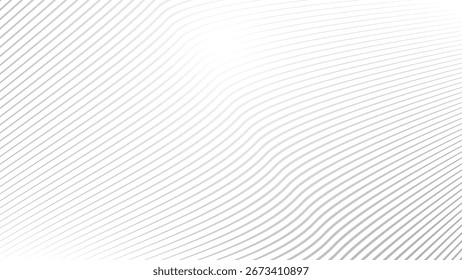 Rayas grises Línea Onda Fondo Abstractas Patrón geométrico moderno Diseño de Vector de textura mínima