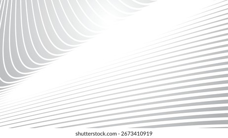 Rayas grises Línea Onda Fondo Abstractas Patrón geométrico moderno Diseño de Vector de textura mínima