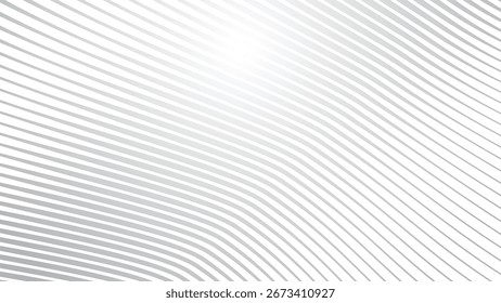 Rayas grises Línea Onda Fondo Abstractas Patrón geométrico moderno Diseño de Vector de textura mínima