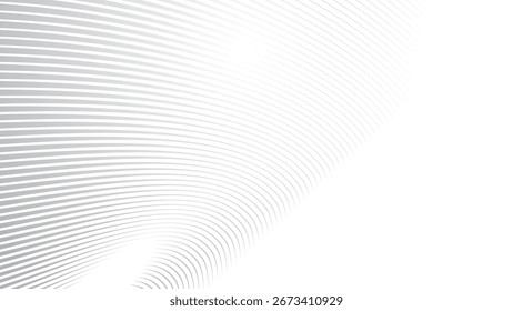 Rayas grises Línea Onda Fondo Abstractas Patrón geométrico moderno Diseño de Vector de textura mínima