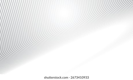 Rayas grises Línea Onda Fondo Abstractas Patrón geométrico moderno Diseño de Vector de textura mínima