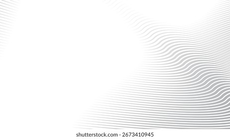 Grey Stripes Line Wave Abstract Background Modern Geometric Pattern Minimal Texture Vector Design