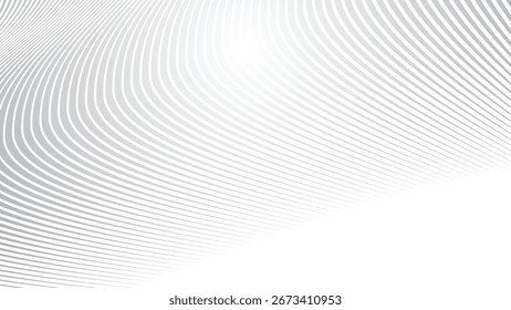 Rayas grises Línea Onda Fondo Abstractas Patrón geométrico moderno Diseño de Vector de textura mínima