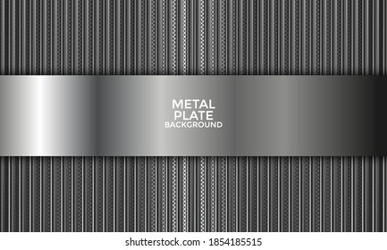 Grey Stripes metal background. Minimalist, suitable for wallpapers, banners, gaming, cards, book illustrations, landing pages, etc. Construction steel plate.