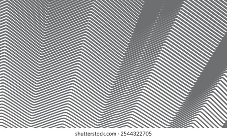 Grey stripes zig zag curve lines abstract background for backdrop or fabric style
