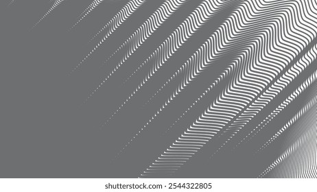 Fondo abstracto de líneas de curva de zig zag de rayas grises para el telón de fondo o estilo de tela