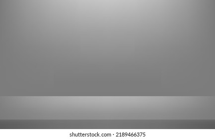 Fondo de estudio gris. Mínimo estante 3d. 3d podio para la visualización de productos. Ilustración vectorial.