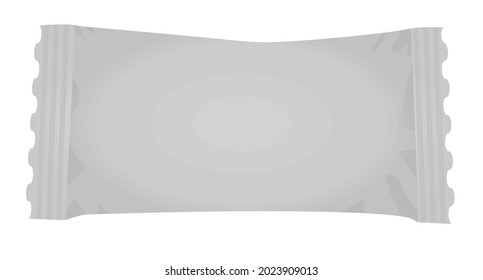 Bolsa de azúcar gris. ilustración vectorial
