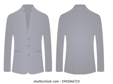 Grey suit tuxedo. vector illustration