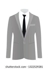 Grey suit. vector illustration