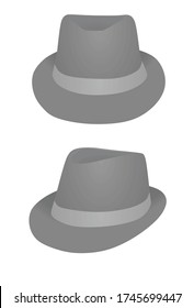 Grey summer hat. vector illustration