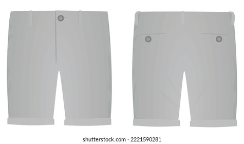 Grey summer shorts. vector illustration