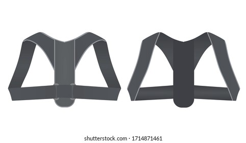 Grey support belt. vector illustration