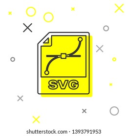 Grey SVG file document icon. Download svg button line icon isolated on white background. SVG file symbol. Vector Illustration svg
