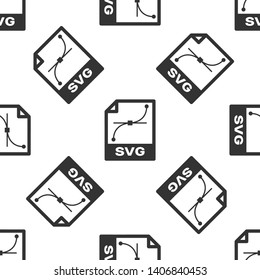 Grey SVG file document icon. Download svg button icon isolated seamless pattern on white background. SVG file symbol. Vector Illustration