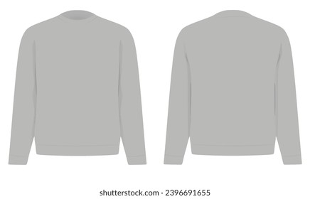 Grey  sweatshirt blazer. vector illustration