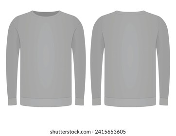 Grey sweatshirt blazer. vector illustration