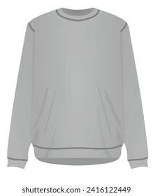 Grey  sweatshirt blazer. vector illustration