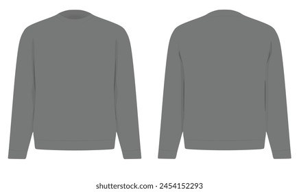 Grau Sweatshirt Blazer. Vektorillustration