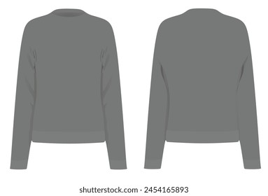 Grau Sweatshirt Blazer. Vektorillustration