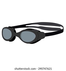 Grey swimming goggles vector illustration. Swimming glasses. Diving equipment