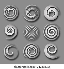 grey swirl objects