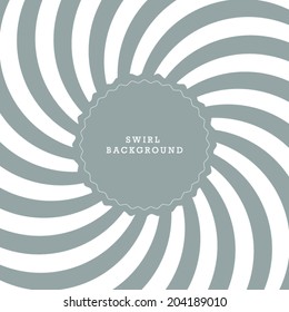 Grey swirly abstract background. Vector graphic template.